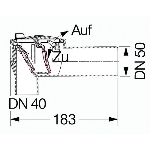 Rückstaudoppelverschluss Staufix Waschtisch- und Spültisch-Siphon DN 50 Standard 2