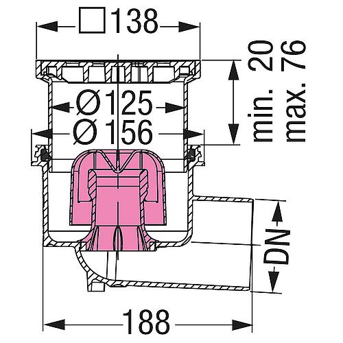 Cellar drain Practicus made of ABS Standard 2