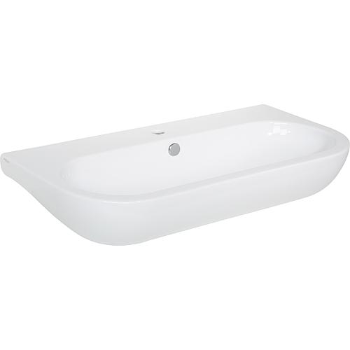 Washbasin NUVOLA, W x H x D: 900x170x450 mm in white ceramic