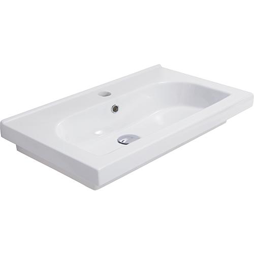 Vasque TRENDY lxHxP: 710x115x410 mm 1 trou robinet céramique blanc