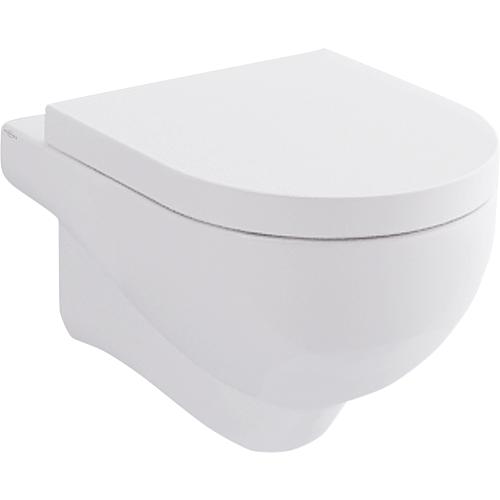 Wall-mounted flushdown toilet MINI-NUVOLA, W x H x D: 350x335x460 mm, ceramic, white