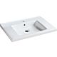 Washbasin TRENDY, W x H x D: 710x115x510 mm 1 tap hole, ceramic, white