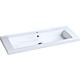 Washbasin TRENDY, W x H x D: 1210x155x510 mm 1 tap hole, ceramic, white