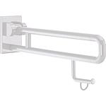 Nylon Series 400 hinged support rail with toilet paper holder