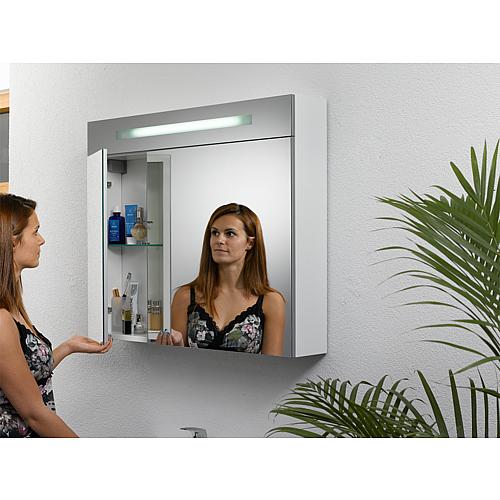 Mirror cabinet with LED-illuminated trim, width 900 mm Anwendung 6