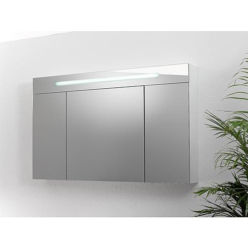 Mirror cabinet with LED-illuminated trim, width 1200 mm Anwendung 25