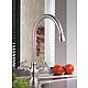 2-handle sink mixer inox Country, swivel spout, projection 200 mm, matt stainless steel
