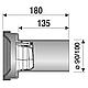 PE WC connection nozzles straight with rat barrier