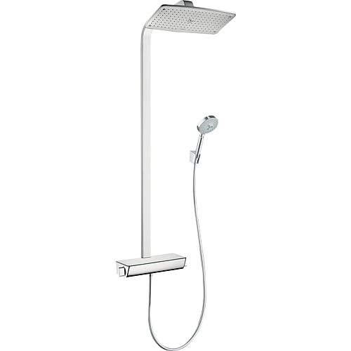 Shower system Hansgrohe Raindance Select 360 hand-held shower, overhead shower 360x190 mm and thermostat chrome
