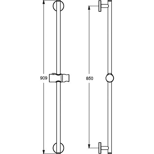 Idealrain M &amp; S shower rails Standard 2