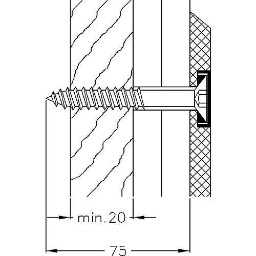 Mounting set for lightweight walls made of wood back lining Standard 1