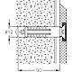 Mounting set for walls made of solid building material Standard 1