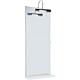 Mirror with lighting + shelf, high-gloss white 350x900 mm