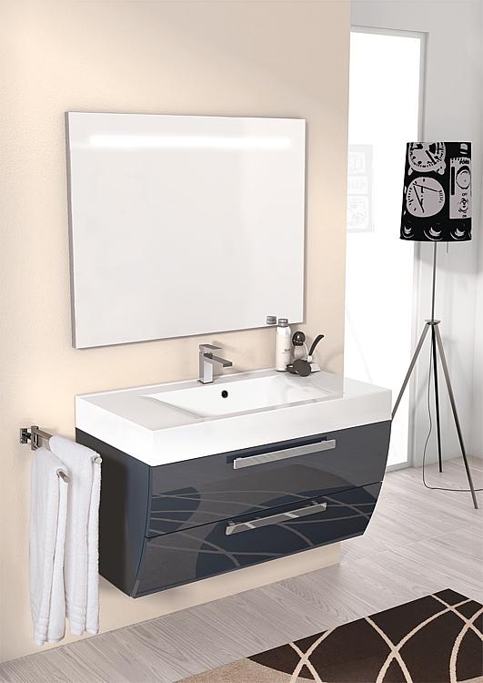 Enna Bathroom Furniture Set Mab Series Anthracite High Gloss