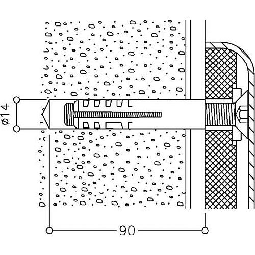 Fixing set for solid brick, concrete, limestone Standard 1