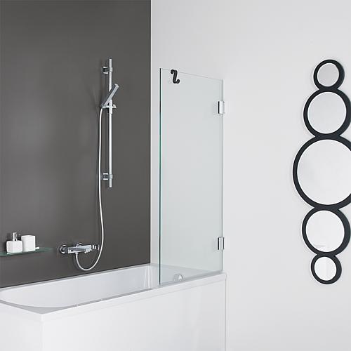 Farfalla bath shower screen, 1 glass rotating element