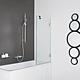 Farfalla bath shower screen, 1 glass rotating element