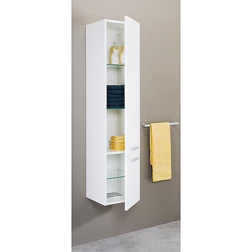 armoire haute serie MAB 2 portes blanc mat, butée à gauche 350x1585x370mm