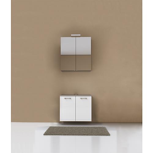 Bathroom furniture set ESTRA series MAA high-gloss white without side cabinets