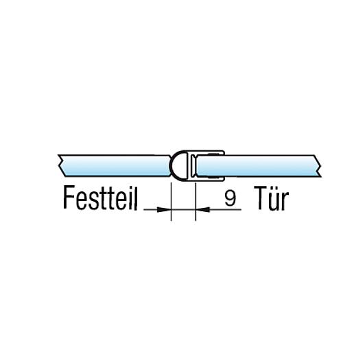 Streifdichtung B für Glas-Glas 90° I Tür-Wand Standard 4