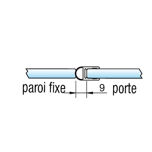 Bande d'étanchéité A
pour verre-verre 90° / porte-mur Standard 4