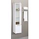 Tall cabinet series MAA, 2 doors, high-gloss white Right stop, 350x1585x370 mm