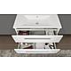 Base cabinet + ceramic washbasin EDIA, high-gloss white, 2 drawers, 853x466x455 mm