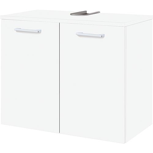 Base cabinet ESTRA, high-gloss white, 2 doors, 700x572x370 mm