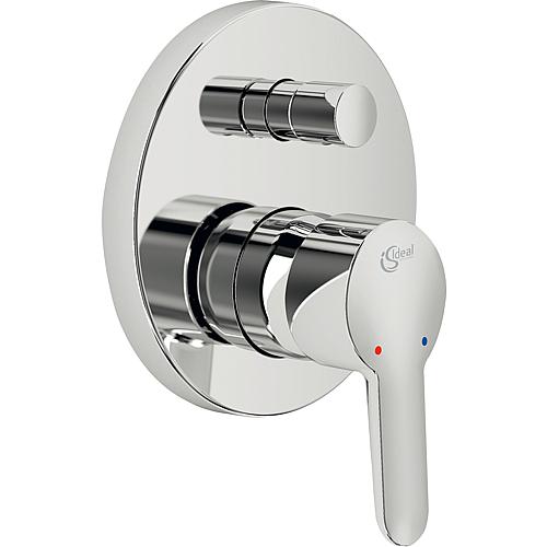 Mitigeur de baignoire encastré Ideal Standard Connect Blue rosace  Ø 163 mm chrome