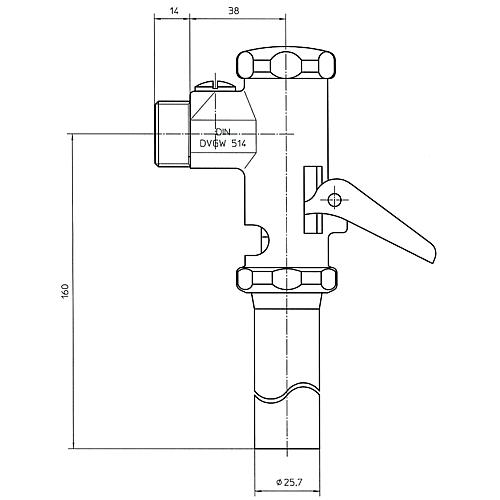 Pièces de rechange pour robinet temporisé WC type D69 Standard 1