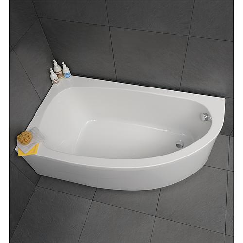 Space-saving Bathtubs Hotline Rounded right 1600x465x900mm Capacity: 235 litres Acrylic, white