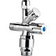 Combi angle valve with tube aerator Chrome-polished, 1/22x10x3/4"