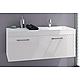 Base cabinet + cast mineral washbasin EMPI, high-gloss white, 2 drawers, 1205x534x508 mm