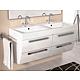 Base cabinet + cast mineral washbasin ENNA, high-gloss white, 4 drawers, 1200x544x500 mm