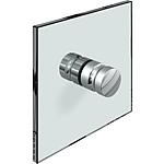 Glass door knob, both sides, chrome-plated