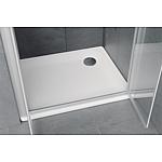 Shower trays made from enamelled steel