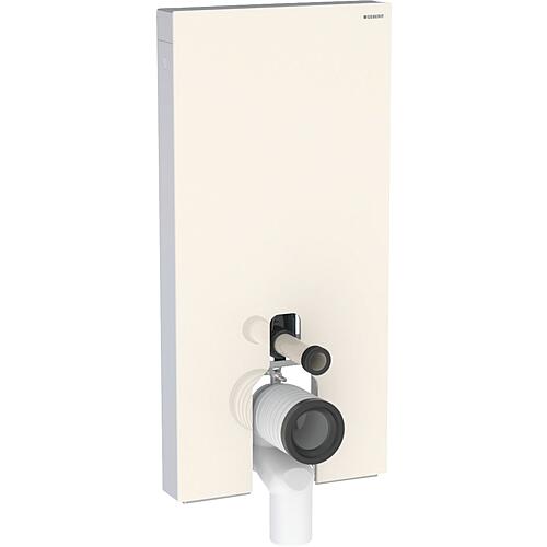 GEBERIT Monolith Plus plumbing module for wall-mounted WC 114 cm, white glass/aluminium