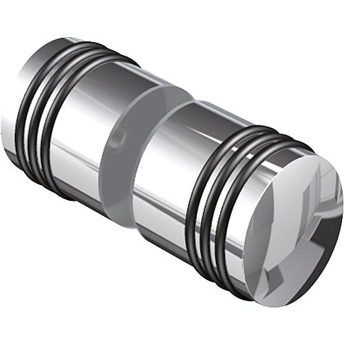 Glass door knob, both sides, chrome-plated Standard 1