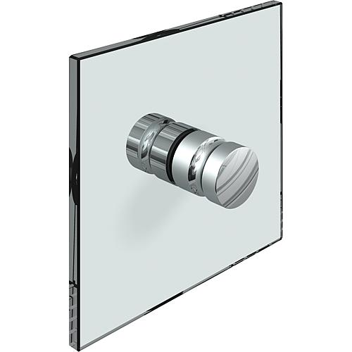Glass door knob, both sides, chrome-plated Standard 1