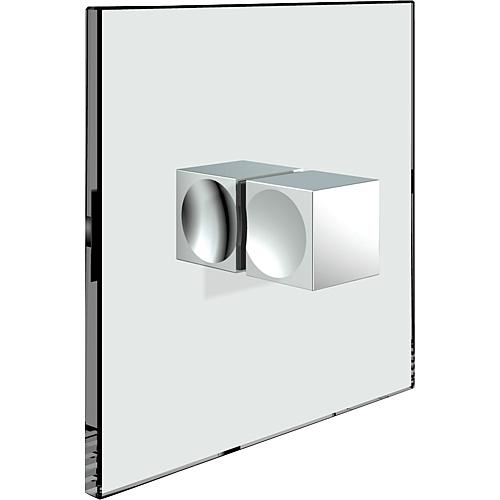 Glass door knob square, both sides, chrome-plated Standard 1