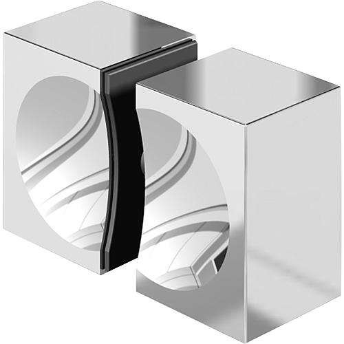 Glass door knob, both sides, chrome-plated Standard 1