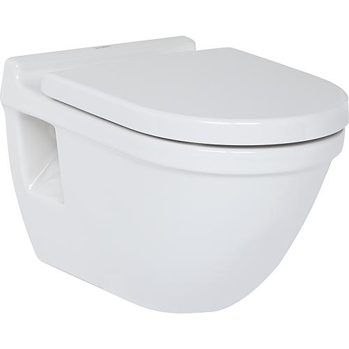 Wall-mounted toilet Duravit Starck 3 made of Ceramic,with vis.fit., white, 6.0l flush,WxHxD:360x320x540mm