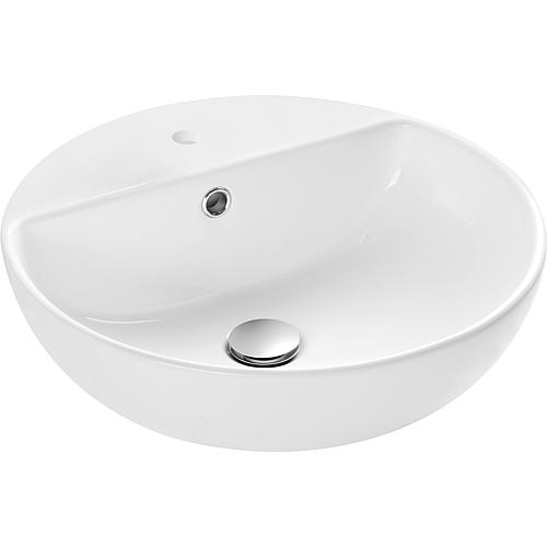 Lavabo à poser HAPPY HOUR lxHxP: 470x180x470 mm 1 trou robinet céramique blanc