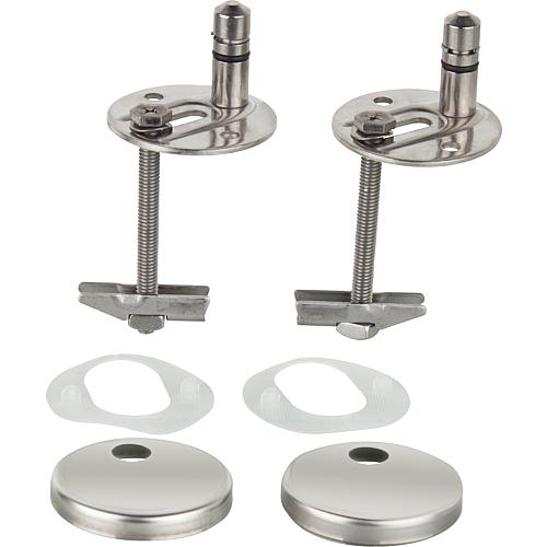 Toilet hinge Haro C4302G Stainless steel, toggle bolt, slotted disc adjust., take off