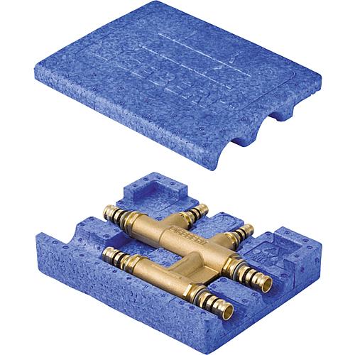 Mepla cross T-piece with insulation box Standard 1