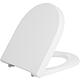 Toilet seats Duravit Starck 3 Softclose, white, with stainless steel Hinges, WxHxD:370x42x431mm