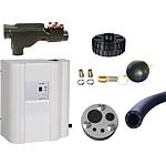 Complete rainwater utilisation package for home water supply and small gardens.
With automatic changeover from rainwater to drinking water mode