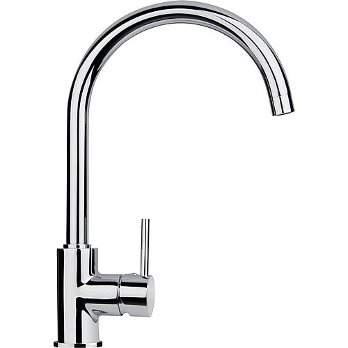Sink mixer Salsa Compact, swivel spout, projection 212 mm, chrome-plated