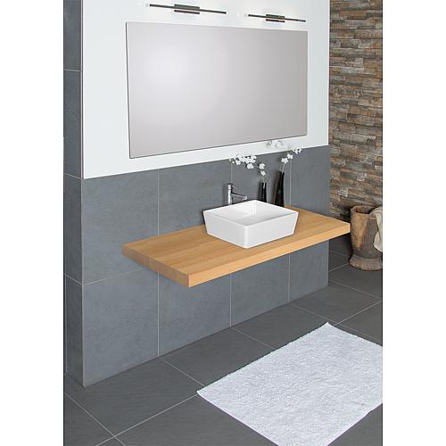 Konsole Eleng Eiche natur lack. 1x WT-Ausschnitt 1x Hahnloch 1400x80x510 mm