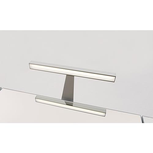 Ensemble de meubles de salle de bains EOLA blanc brillant largeur 700mm 2 tiroirs